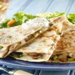 pork and mushroom quesadillas