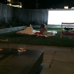 Projector Screen in your Backyard