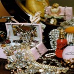 messy dressing table