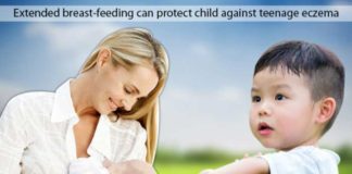 Extended breast-feeding can protect child against teenage eczema extended breast feeding can protect child against teenage eczema