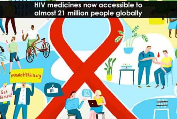 hiv medicines now accessible to almost 21 million people globally