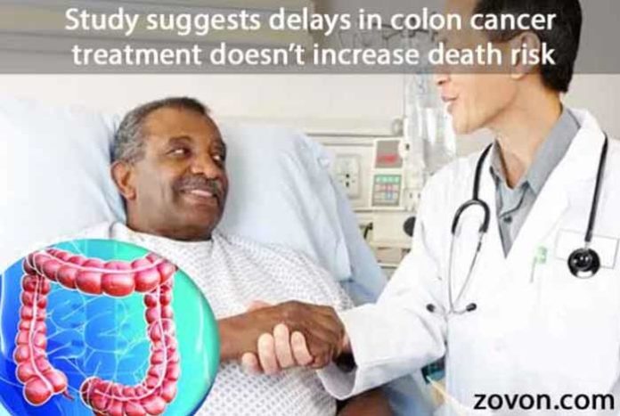 study suggests delays in colon cancer treatment doesnt increase death risk