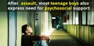 After assault, most teenage boys also express need for psychosocial support after assault most teenage boys also express need for psychosocial support