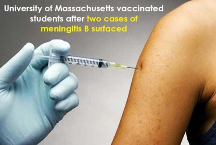 university of massachusetts vaccinated students after two cases of meningitis b surfaced