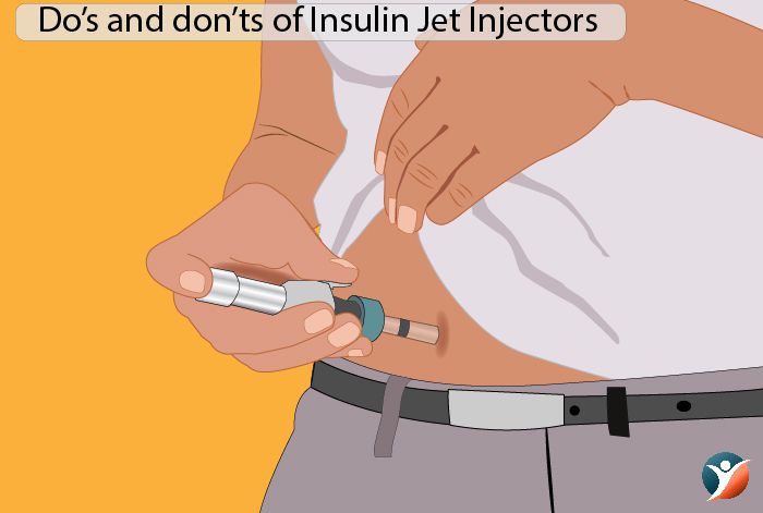 Using insulin jet injector 