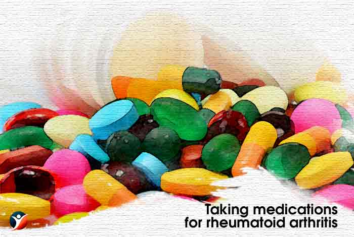 Taking medications for rheumatoid arthritis